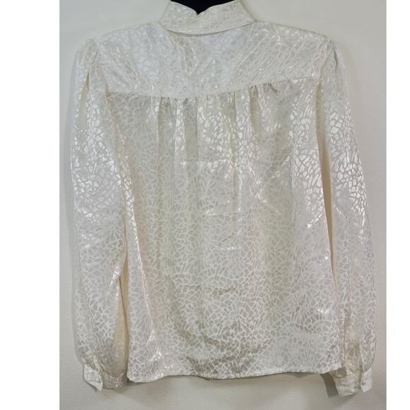 Vintage Josephine Blouse Womens Size 10 Dressy French Sleek Glamours Boho Top - Picture 4 of 8